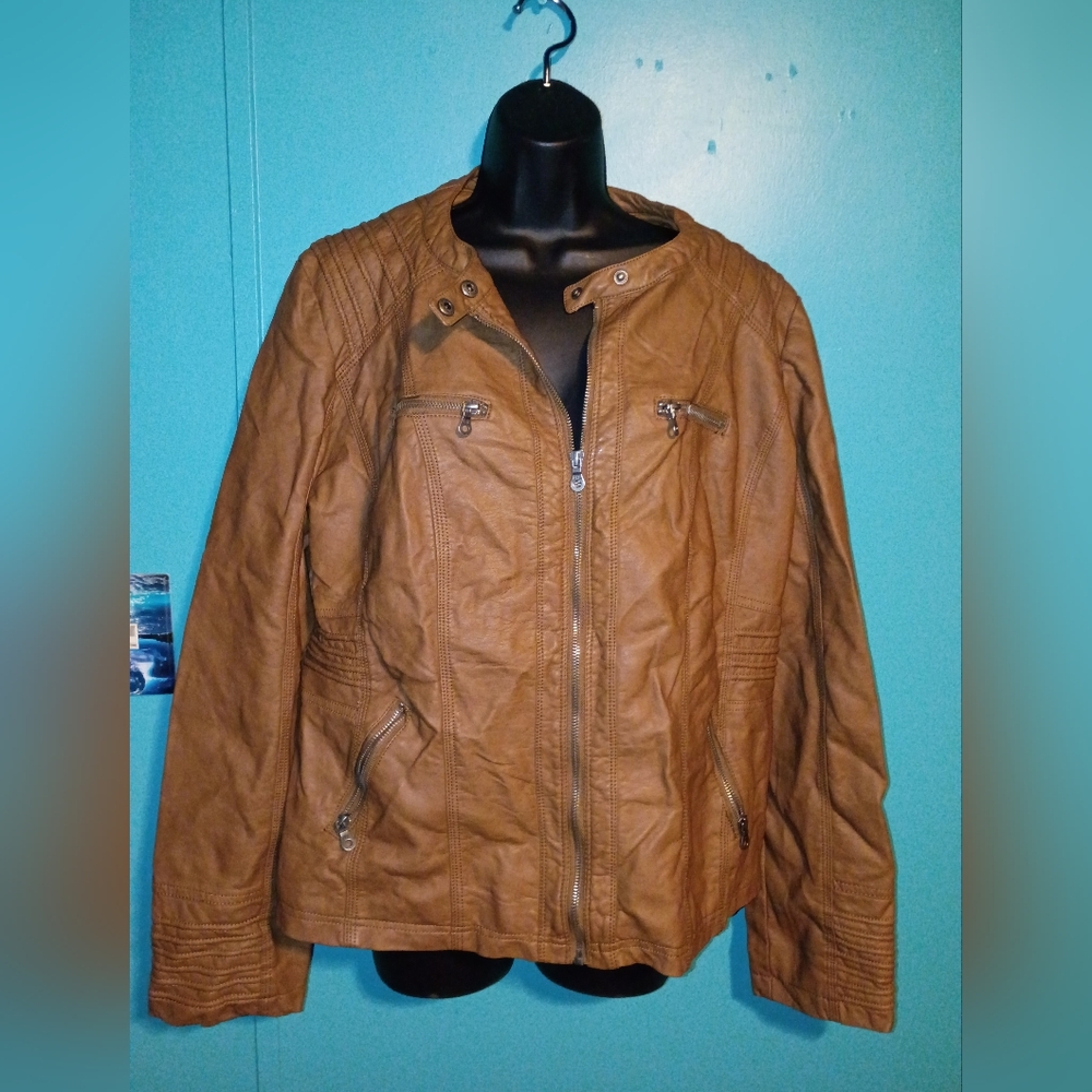 Brown Lock & Love Leather Jacket
